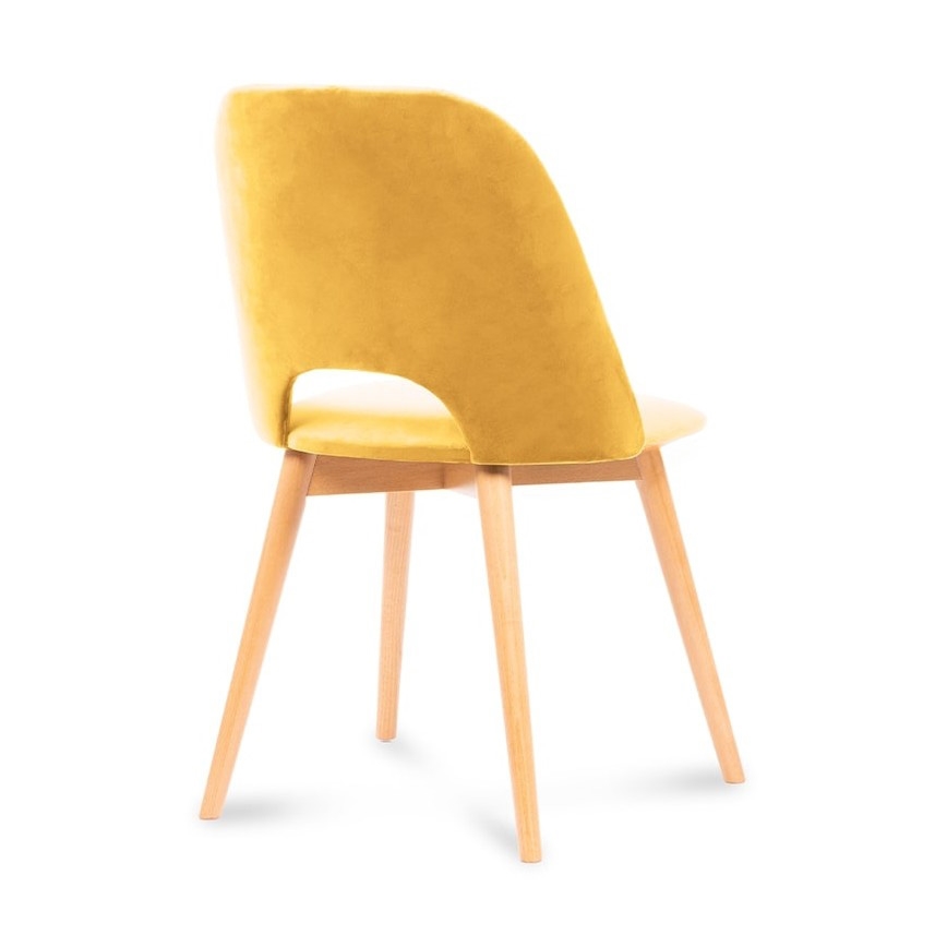 Jedilni stol TINO 86x48 cm rumena/bukev hrast