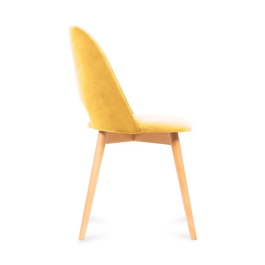 Jedilni stol TINO 86x48 cm rumena/bukev hrast