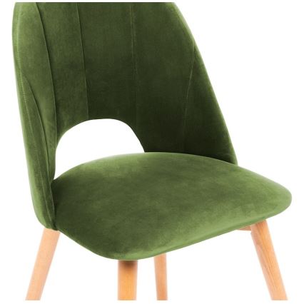 Jedilni stol TINO 86x48 cm svetlo zelena/bukev hrast