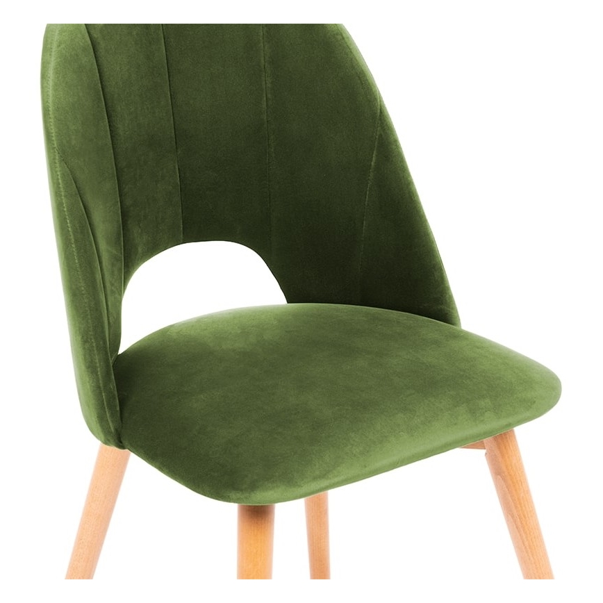 Jedilni stol TINO 86x48 cm svetlo zelena/bukev hrast