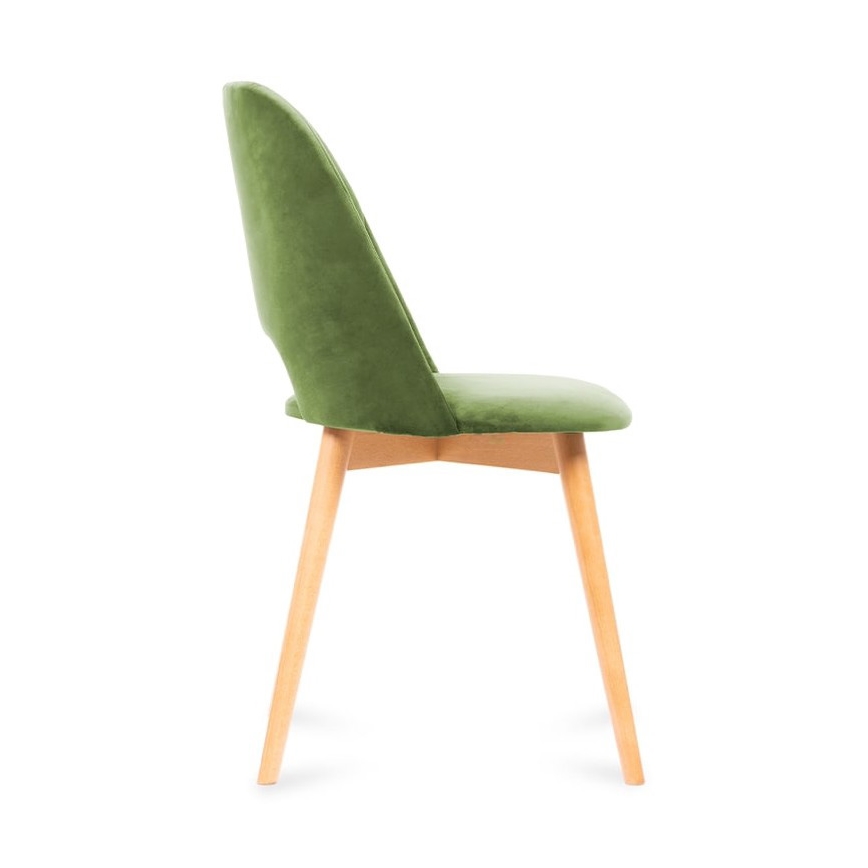 Jedilni stol TINO 86x48 cm svetlo zelena/bukev hrast