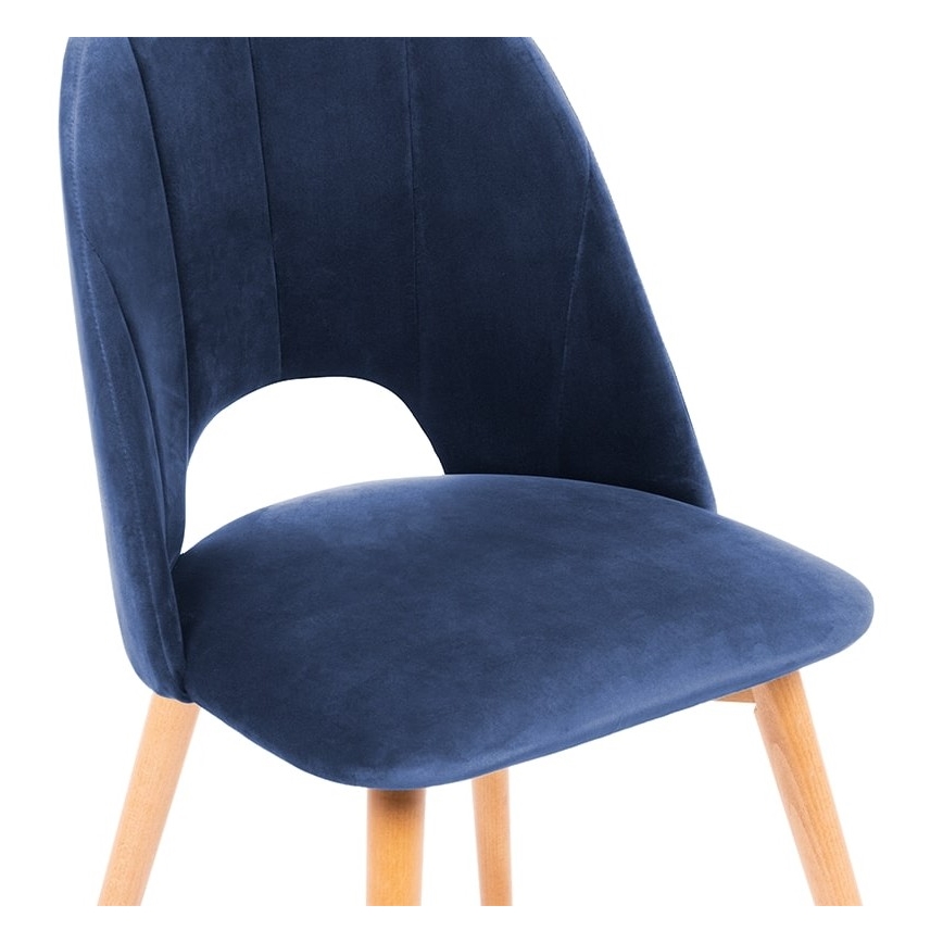 Jedilni stol TINO 86x48 cm temno modra/bukev hrast