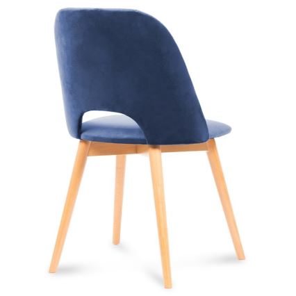 Jedilni stol TINO 86x48 cm temno modra/bukev hrast