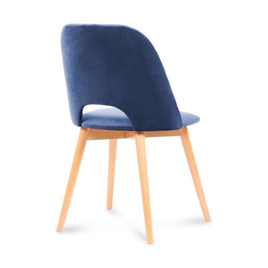 Jedilni stol TINO 86x48 cm temno modra/bukev hrast