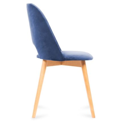Jedilni stol TINO 86x48 cm temno modra/bukev hrast