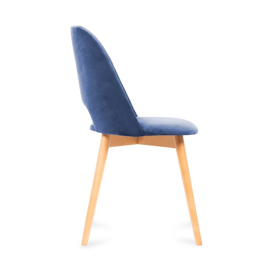 Jedilni stol TINO 86x48 cm temno modra/bukev hrast