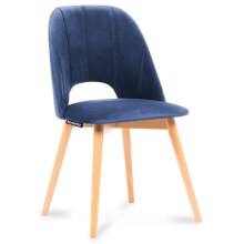 Jedilni stol TINO 86x48 cm temno modra/bukev