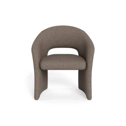 Eleganten jedilni stol TORI z naslonjalom za roke v odtenku taupe