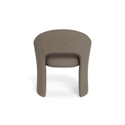 Eleganten jedilni stol TORI z naslonjalom za roke v odtenku taupe