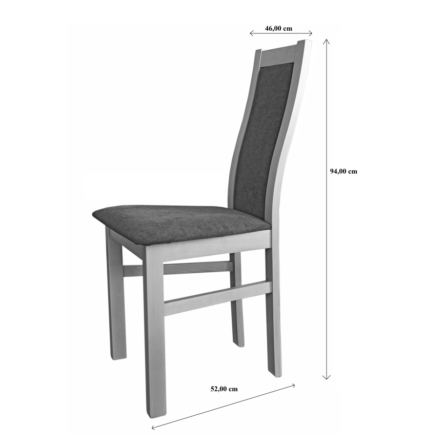 Jedilni stol ZOE bukev/krem barva