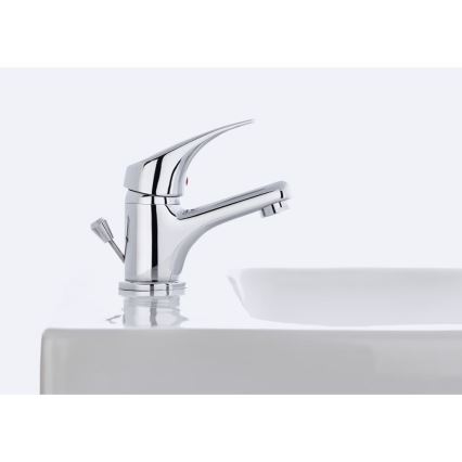 JIKA H3111N10041111 - Pipa za umivalnik + odtok s prelivom TALAS 12,3 cm sijajni krom