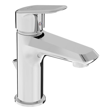 JIKA H3112E10041111 - Pipa za umivalnik + odtok brez prelivanja TALAS 17,4 cm sijajni krom