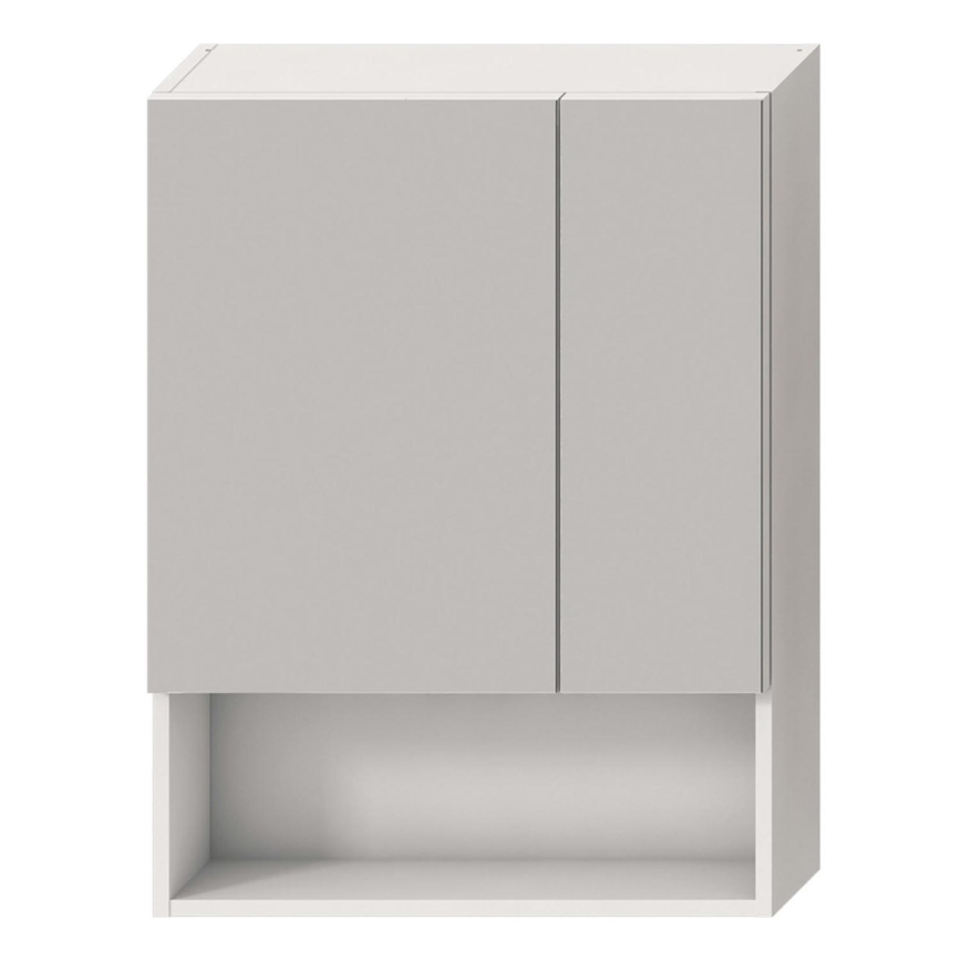 JIKA H4532410383041 - Ogledalo omara s polico LYRA 80x60 cm bela
