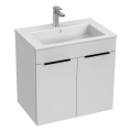 JIKA H4536011763001 - Kopalniška omarica z umivalnikom CUBE 60,7x65 cm bela