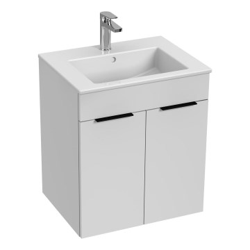 JIKA H4536111763001 - Kopalniška omarica z umivalnikom CUBE 60,7x55 cm bela