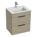 JIKA H4536121765141 - Kopalniška omarica z umivalnikom CUBE 60,7x55 cm pepel