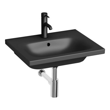 JIKA H8127127161041 - Stenski umivalnik MIO 55x45 cm keramika/mat črna