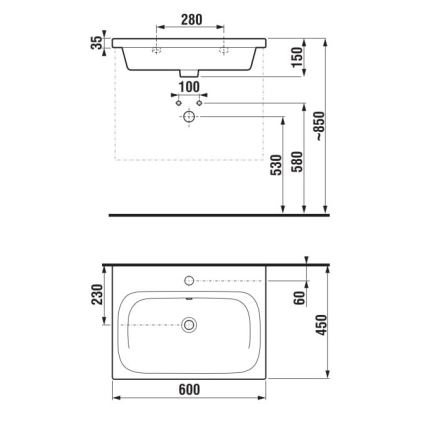 JIKA H8127137161041 - Stenski umivalnik MIO 60x45 cm keramika/mat črna