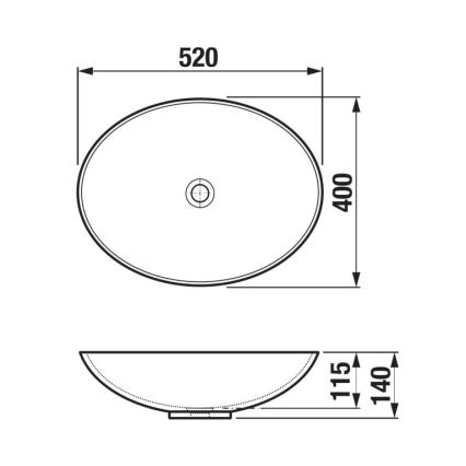 JIKA H8183640001121 - Namizni umivalnik ASTRA 52x40 cm keramika/bela