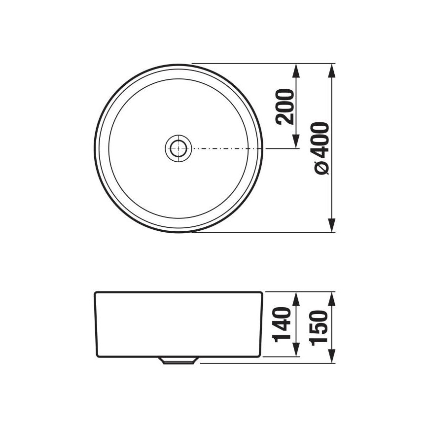 JIKA H8184200001121 - Umivalnik za pult CUBITO premera 40 cm keramika/bela