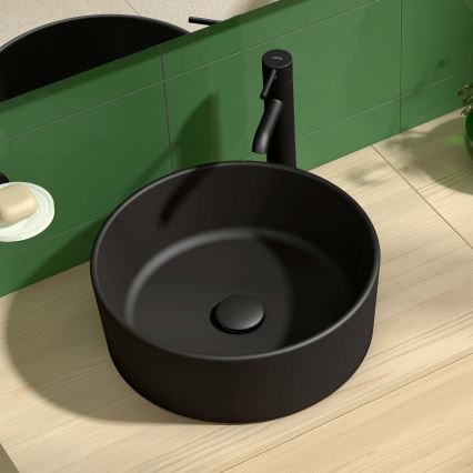 JIKA H8184207161121 - Namizni umivalnik CUBITO pr. 40 cm keramika/mat črna