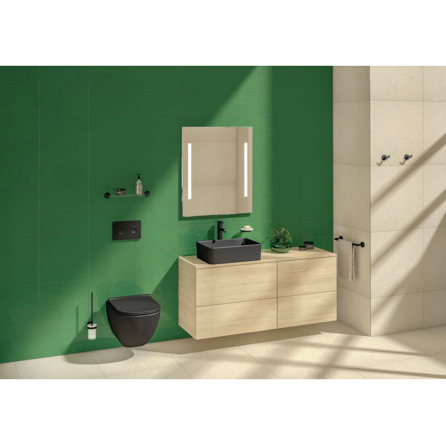 JIKA H8184237161121 - Namizni umivalnik CUBITO 50x35 cm keramika/mat črna