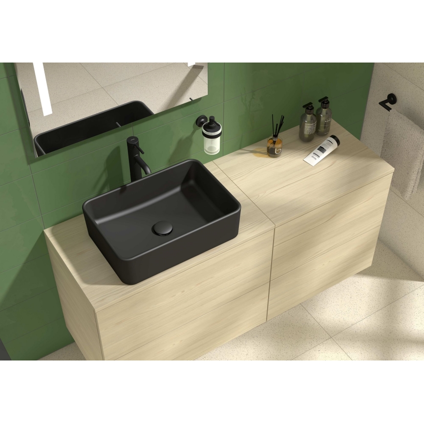 JIKA H8184237161121 - Namizni umivalnik CUBITO 50x35 cm keramika/mat črna