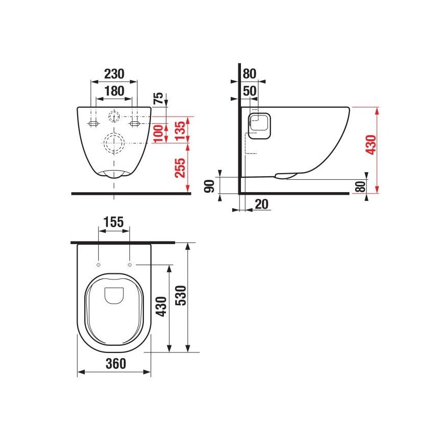 JIKA H8207160000001 - Viseča WC školjka MIO keramika/bela