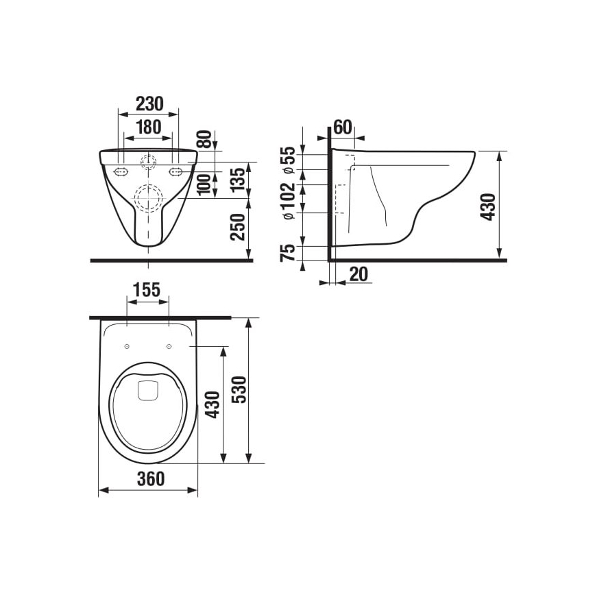JIKA H8213840000001 - Viseča WC školjka LYRA keramika/bela