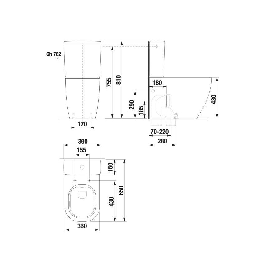 JIKA H8297120007621 - Splakovalnik MIO keramika/bela
