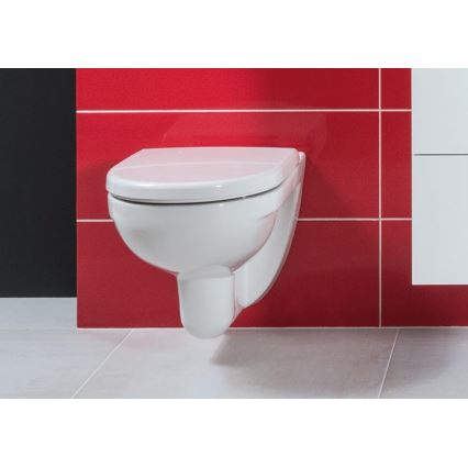 JIKA H8663850000001- Viseča WC školjka LYRA, keramika/bela + WC deska LYRA, duroplast/bela