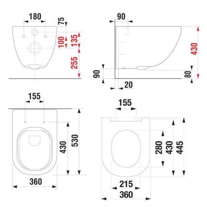 JIKA H8667140000001 - Viseča WC školjka MIO, keramika/bela + WC sedež SoftClose MIO, duroplast/bela
