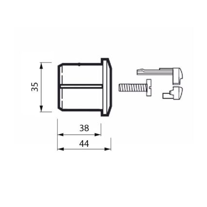 JIKA H8913630000001 - Gumb za splakovanje DUAL LYRA/DEEP sijajni krom