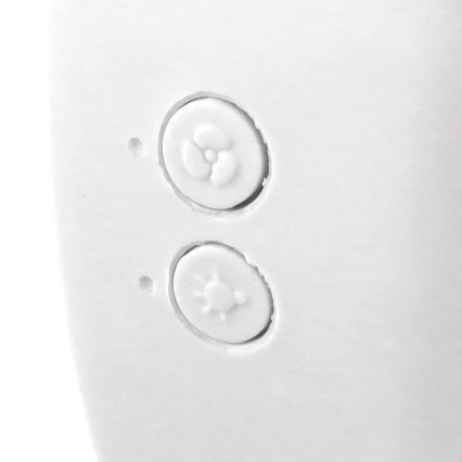 JOHNSON - LED RGB polnljiv namizni ventilator večbarven LED/5W/3,7V 1200 mAh premer 14 cm bel