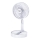 JOHNSON - Polnilni namizni ventilator GIRAFFA 5W/3,7V 1200 mAh premer 20 cm bela