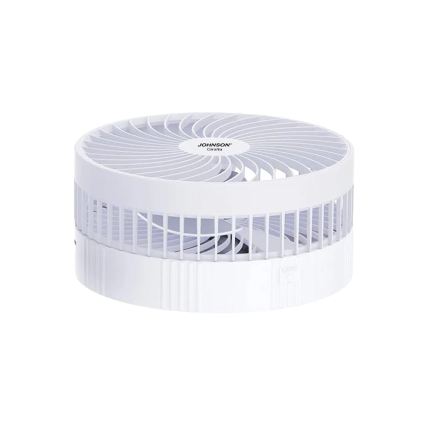 JOHNSON - Polnilni namizni ventilator GIRAFFA 5W/3,7V 1200 mAh premer 20 cm bela