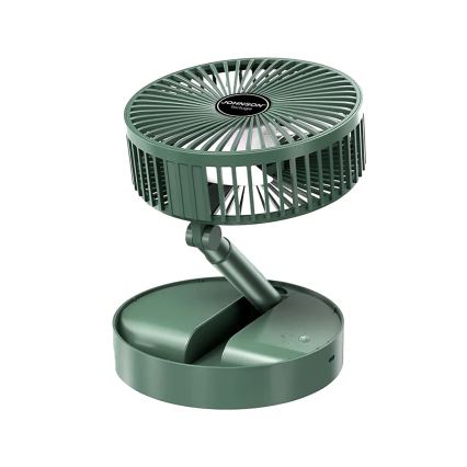 JOHNSON - Polnilni namizni ventilator TORTUGA 5W/3,7V 1200 mAh, premer 16,5 cm, v zeleni barvi