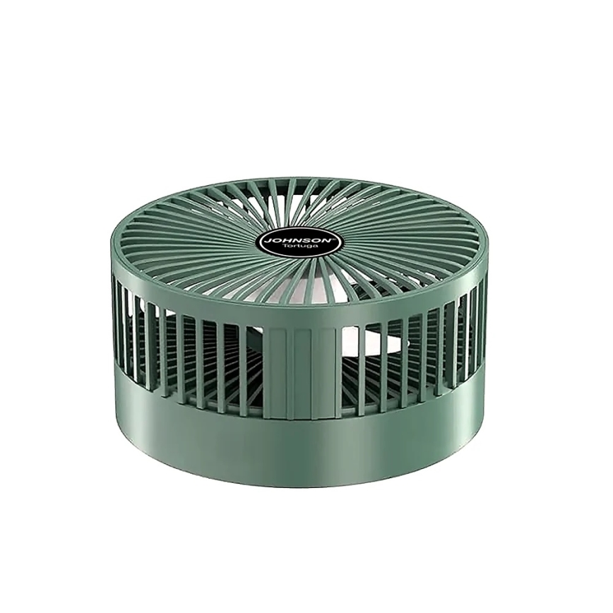 JOHNSON - Polnilni namizni ventilator TORTUGA 5W/3,7V 1200 mAh, premer 16,5 cm, v zeleni barvi