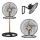 JOHNSON - Stojni ventilator 3 v 1 WOOD 80W/230V, premer 50 cm, črna/bež