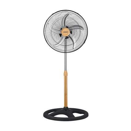 JOHNSON - Stojni ventilator 3 v 1 WOOD 80W/230V, premer 50 cm, črna/bež