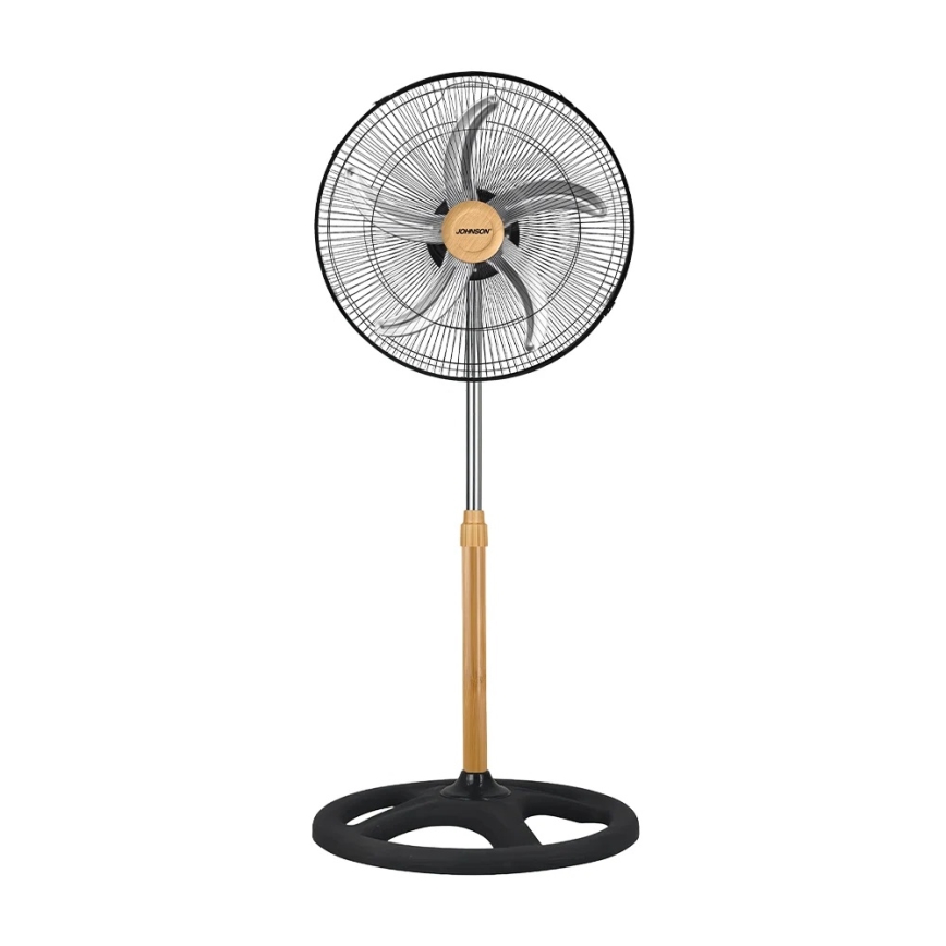 JOHNSON - Stojni ventilator 3 v 1 WOOD 80W/230V, premer 50 cm, črna/bež
