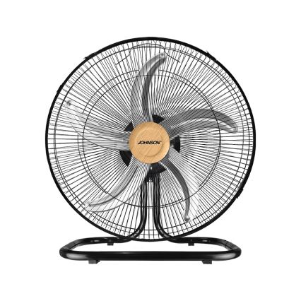 JOHNSON - Stojni ventilator 3 v 1 WOOD 80W/230V, premer 50 cm, črna/bež