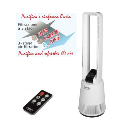 JOHNSON - Ventilator s čistilcem zraka in HEPA filtrom ARIA PURA 90W/230V bela + daljinski upravljalnik