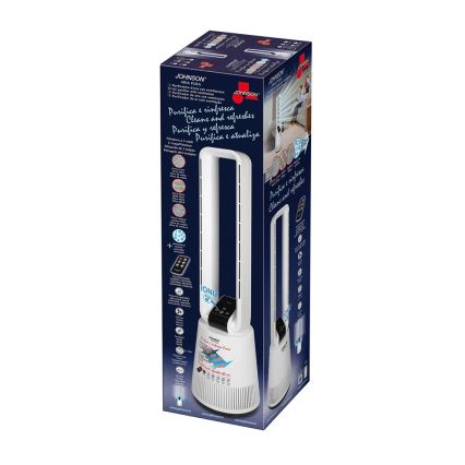 JOHNSON - Ventilator s čistilcem zraka in HEPA filtrom ARIA PURA 90W/230V bela + daljinski upravljalnik
