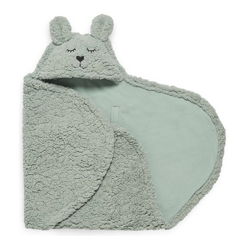 Jollein - Odeja za previjanje fleece Bunny 100x105 cm Ash Green