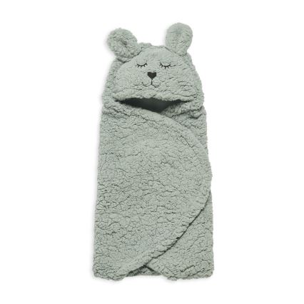 Jollein - Odeja za previjanje fleece Bunny 100x105 cm Ash Green