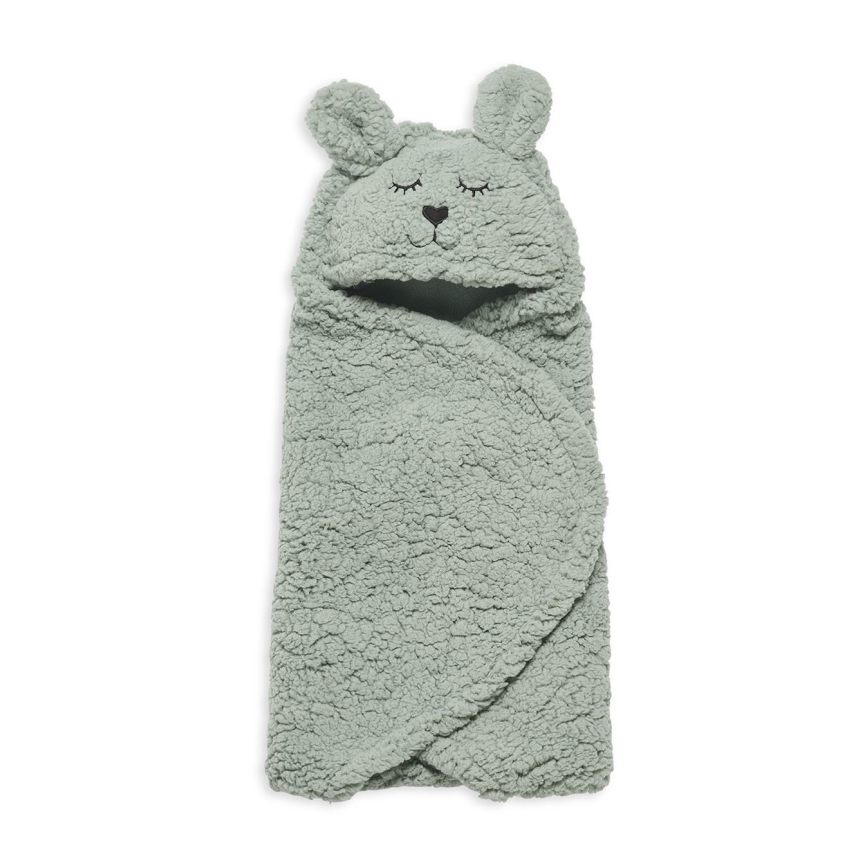 Jollein - Odeja za previjanje fleece Bunny 100x105 cm Ash Green