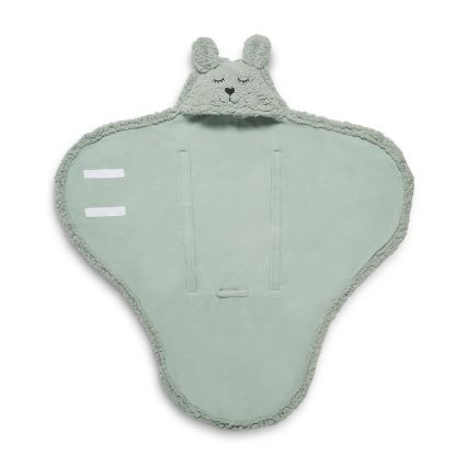 Jollein - Odeja za previjanje fleece Bunny 100x105 cm Ash Green