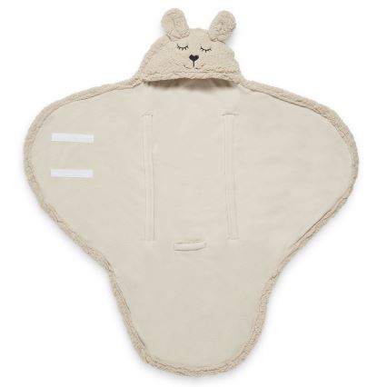 Jollein - Odeja za previjanje fleece Bunny 100x105 cm Nougat