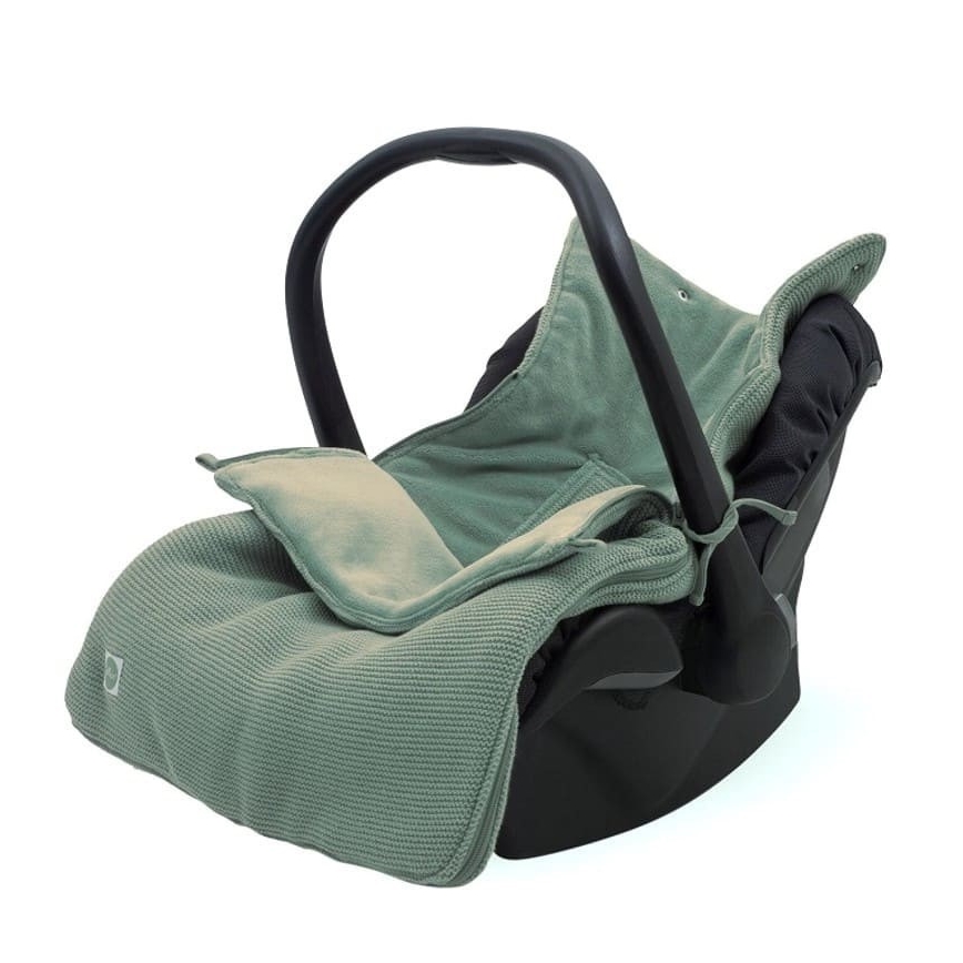 Jollein - Vreča za avtosedež fleece BASIC KNIT 42x82 cm Ash Green